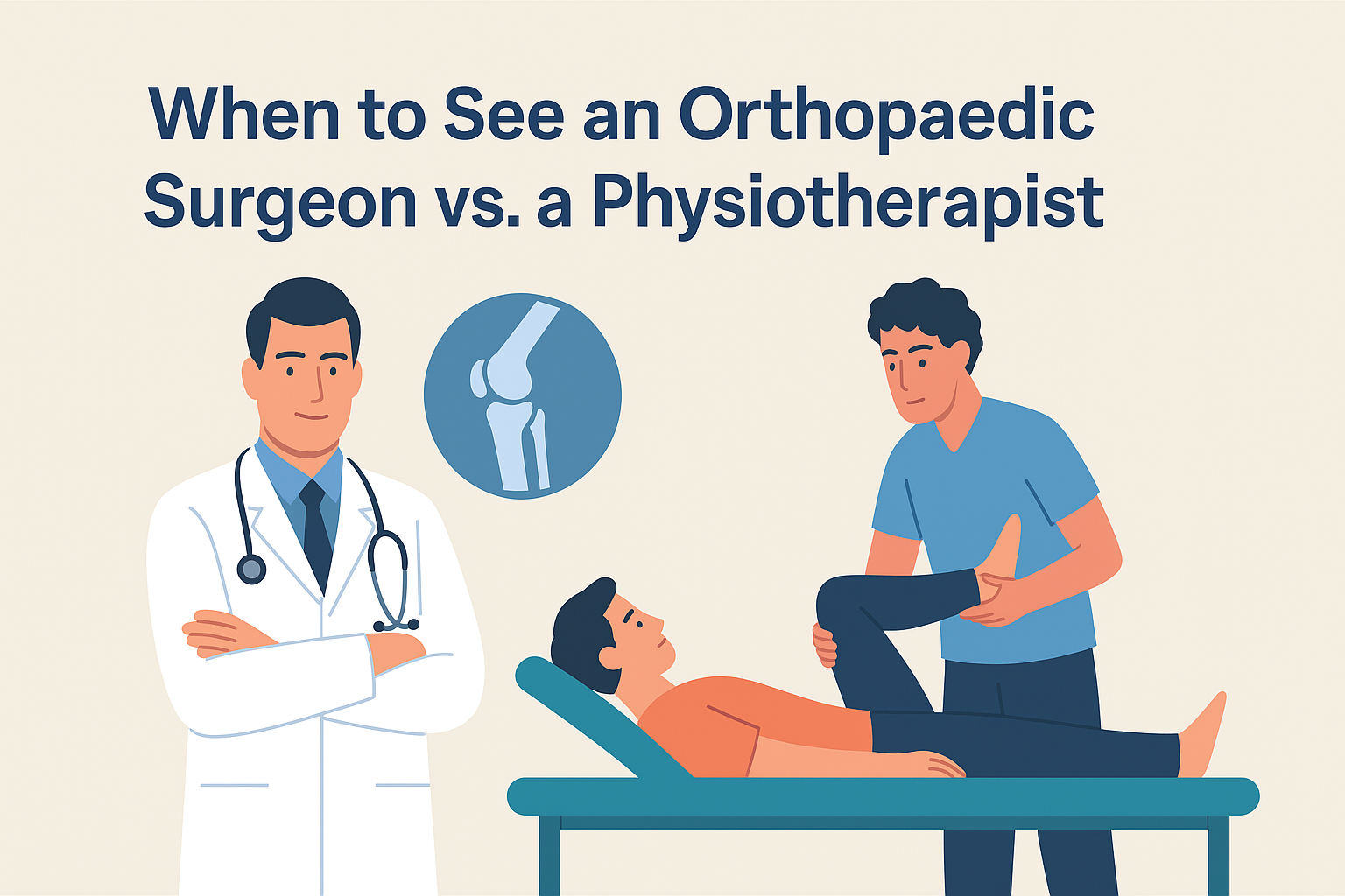 When to See an Orthopaedic Surgeon vs. a Physiotherapist